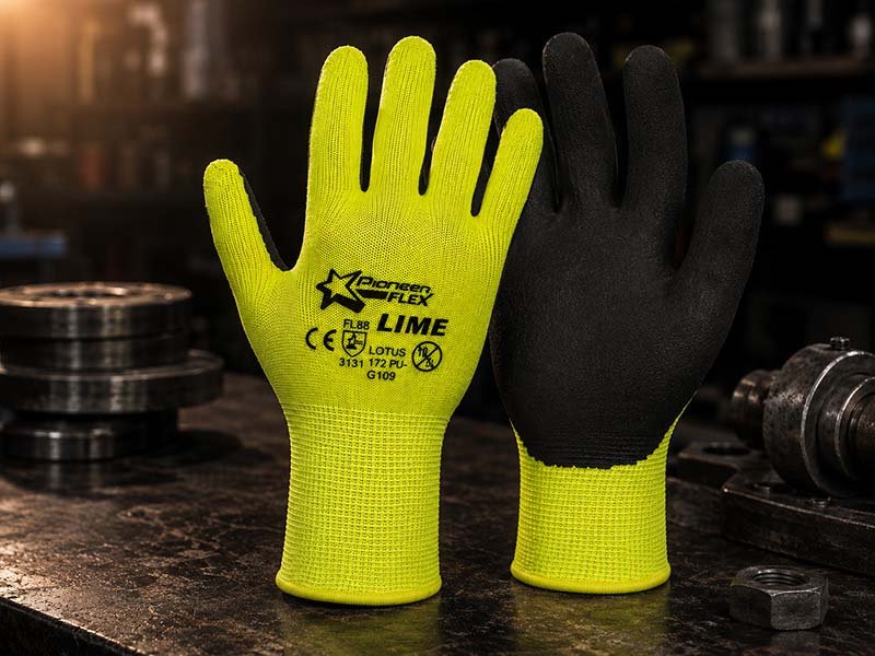 Flex Lime Lotus PU Glove