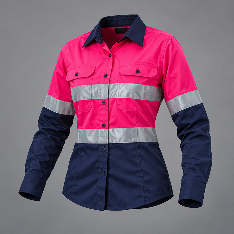 Hi-Viz 100% Cotton Vented Worksuit (Ladies), front, isolated