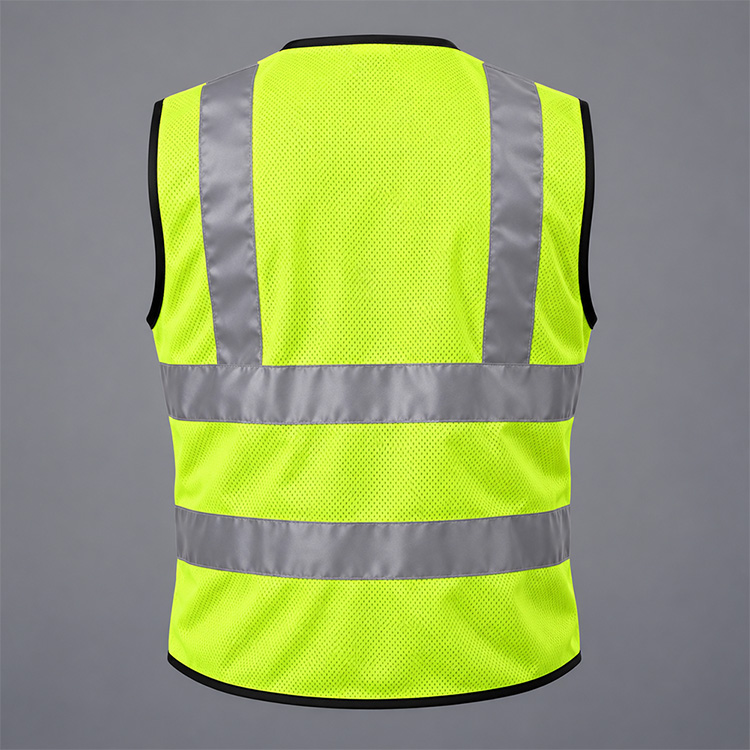 Hi-Viz Reflective Vest, back, isolated