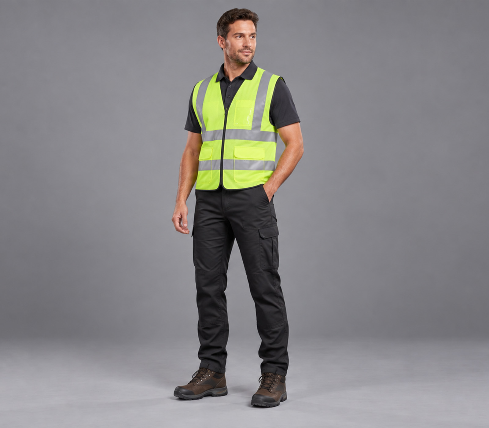 Model wearing the Hi-Viz Reflective Vest