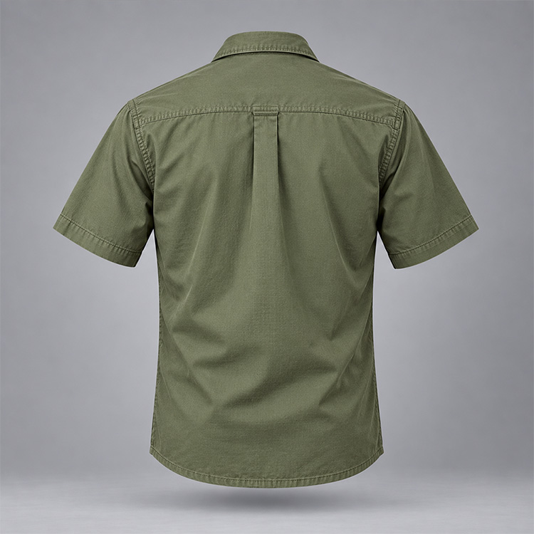 Bush Short Sleeve Shirt back, isolated