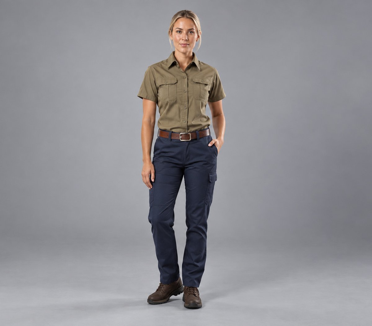 Ladies Bush Shirt Short Sleeve