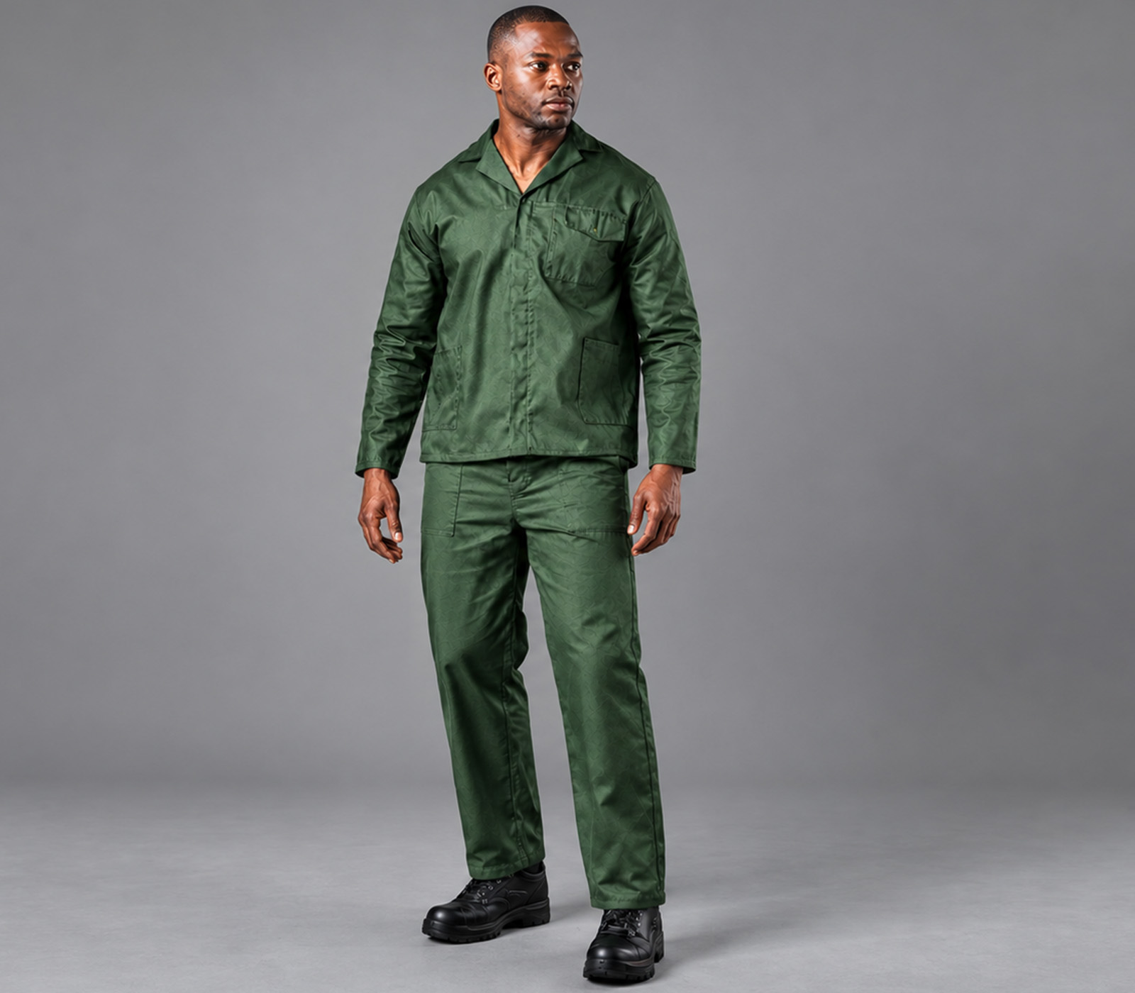 Model wearing the 80/20 Acid Resistant Suit