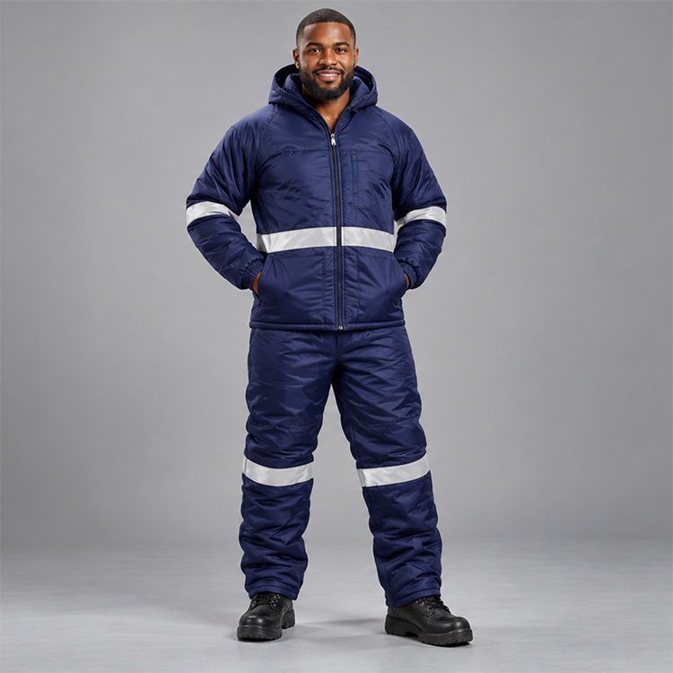 Below Zero Double Lined Hooded Jacket & Trousers with Reflective Tape