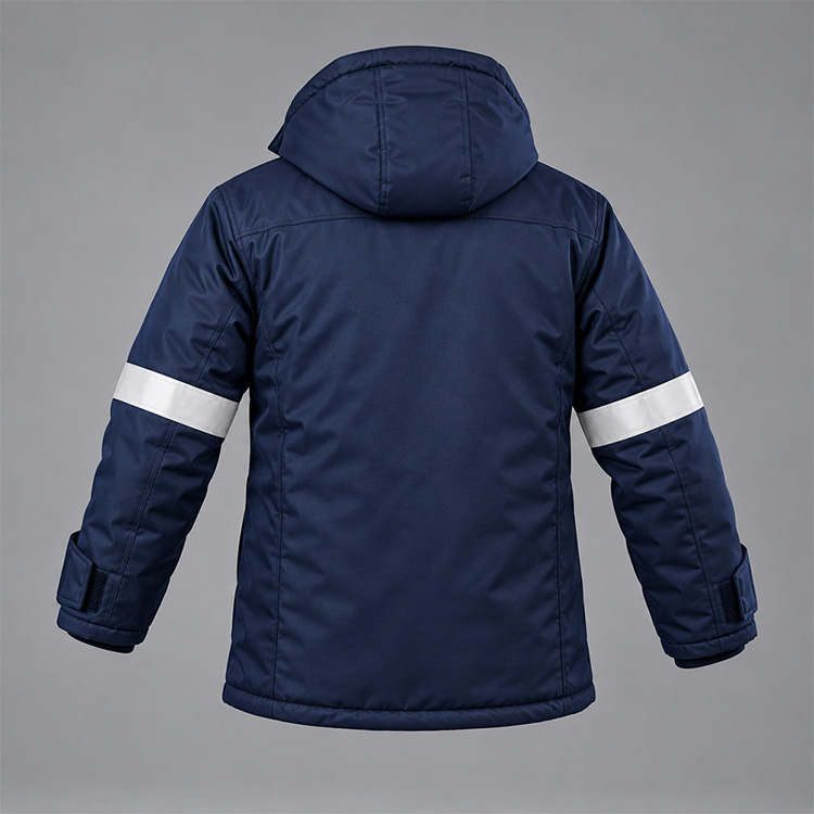 D59 Flame & Acid Winter Jacket back, isolated