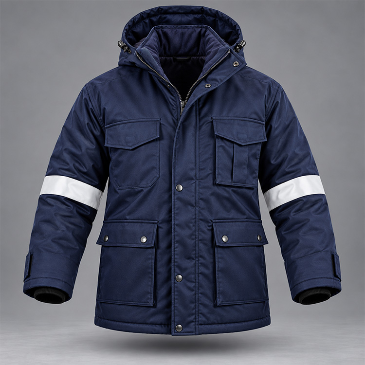 D59 Flame & Acid Winter Jacket front, isolated