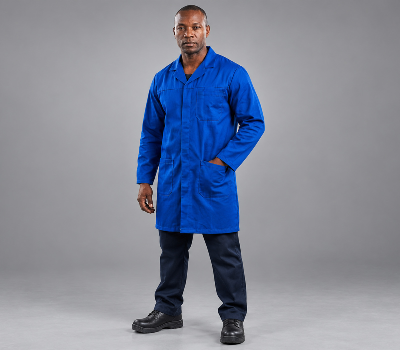 Model wearing the Extreme Workwear Dustcoat