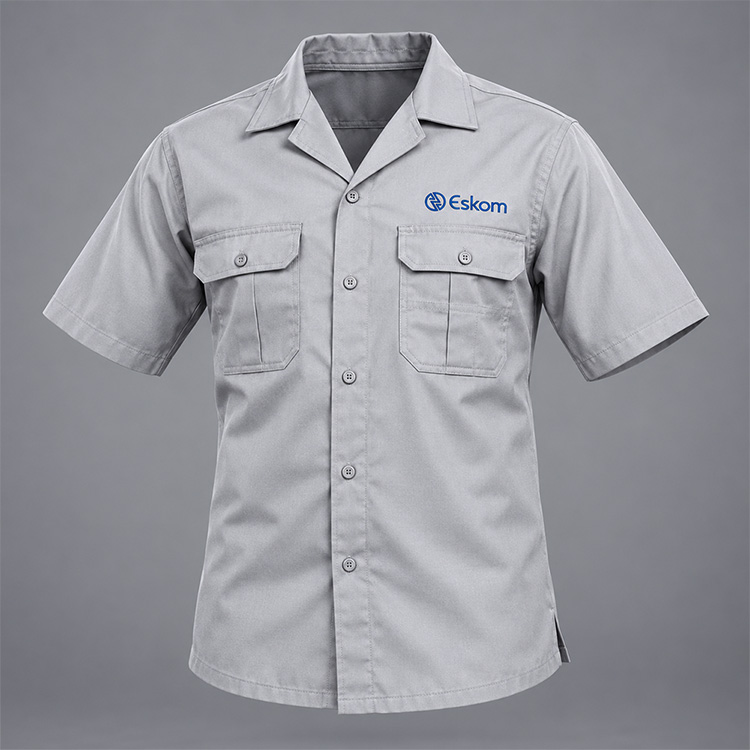 Mens Flame Long/Short Sleeve Shirt (Eskom) front, isolated